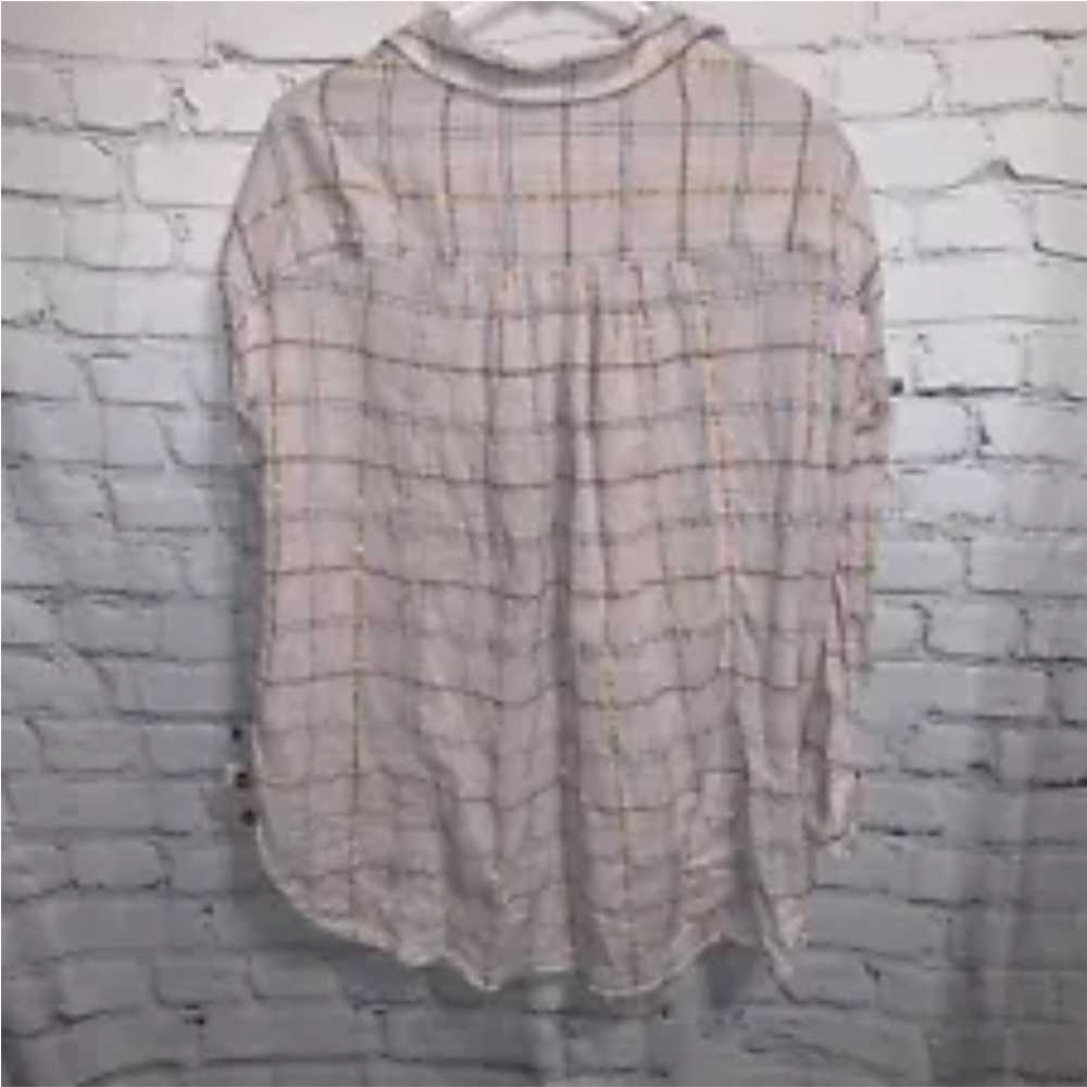Free People Oversized Pink Sparkly Flannel Button Up Top Size Small Women’s - Picture 3 of 4